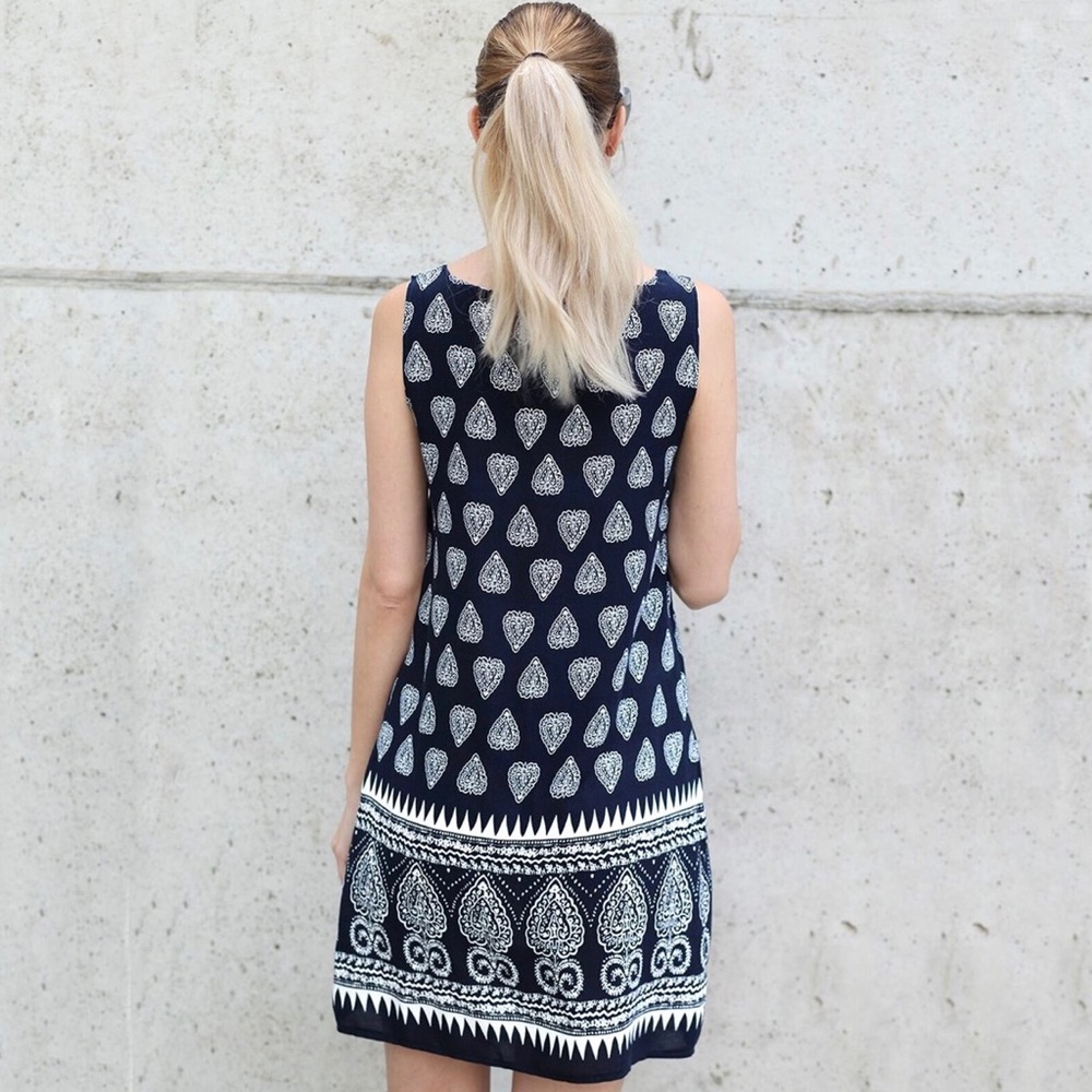 ๐ฅ SALE Madrid Print Tank Top Slip Dress Midnight - Picture 3 of 3
